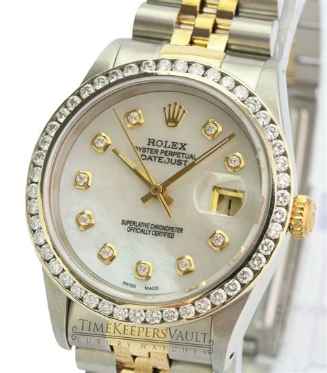 rolex datejust white dial diamond|rolex datejust 36mm diamond dial.